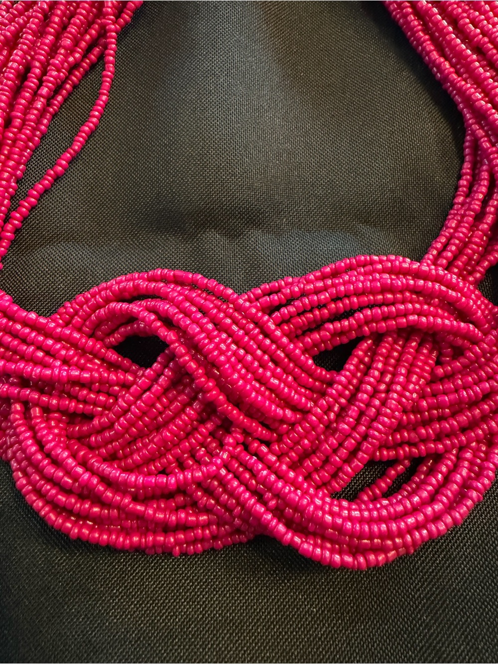 Park Lane Pink Paradise Necklace Hot Pink Beaded Statement Retired $88